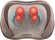 🌸 homedics 3d shiatsu and vibration massage pillow with heat - full-body relaxation for upper and lower back, neck, and shoulders - integrated controls, comfortable padding, lightweight travel companion logo