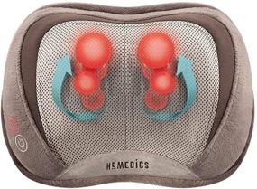 img 4 attached to 🌸 Смартфон HoMedics 3D Shiatsu и массажная подушка с вибрацией и подогревом - полноценное расслабление для верхней и нижней спины, шеи и плеч - интегрированные контроли, комфортная подушка, легкий партнер для путешествий.