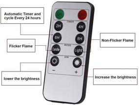 img 1 attached to 🕯️ HEIOKEY 3 Piece LED Flameless Candle Set - Red Dripless Real Wax Pillar Lights with Timer & 10-Key Remote Control