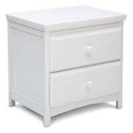 🛏️ stylish and functional delta children emerson nightstand in bianca white - a perfect addition to any bedroom décor logo