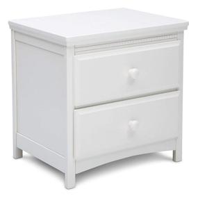 img 4 attached to 🛏️ Stylish and Functional Delta Children Emerson Nightstand in Bianca White - A Perfect Addition to Any Bedroom Décor