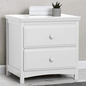 img 3 attached to 🛏️ Stylish and Functional Delta Children Emerson Nightstand in Bianca White - A Perfect Addition to Any Bedroom Décor