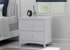 img 2 attached to 🛏️ Stylish and Functional Delta Children Emerson Nightstand in Bianca White - A Perfect Addition to Any Bedroom Décor