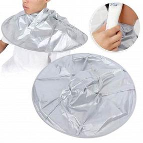 img 1 attached to 💇 Silvery Hair Cutting Cape with Hair Catcher: Ultimate Barber Salon Stylist Hairdressing Umbrella Tool (Adult Size)