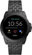 🕶️ fossil men's gen 5e 44mm stainless steel touchscreen smartwatch: speaker, heart rate, contactless payments & smartphone notifications logo