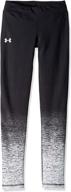 👖 stylish and comfy: under armour gradient leggings heather for active girls logo