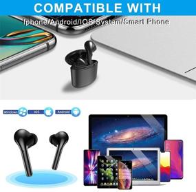 img 1 attached to IPX5 Waterproof Wireless Earbuds Bluetooth 5.1 Headphones with Noise Cancelling, Touch Control, Mic, Charging Case, Stereo Sound Quality, 30H Playtime - Ideal for Sports, Compatible with Apple Android iPhone