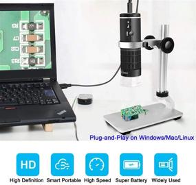 img 2 attached to 🔎 Jiusion WiFi USB Digital Microscope - 50 to 1000x Wireless Magnification Endoscope with 8 LED Mini HD Camera, Updated Stand, Portable Case - Compatible with iPhone, iPad, Android, Mac, Windows, Linux