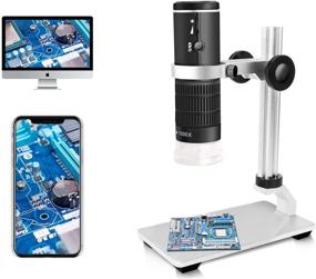 img 4 attached to 🔎 Jiusion WiFi USB Digital Microscope - 50 to 1000x Wireless Magnification Endoscope with 8 LED Mini HD Camera, Updated Stand, Portable Case - Compatible with iPhone, iPad, Android, Mac, Windows, Linux