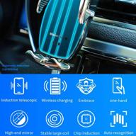 📱 10w qi wireless car charger mount with touch sensing auto clamping for iphone xs max/xr/x/8/8 plus, samsung galaxy s10+/s9+/s8 (silver) logo