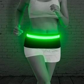 img 3 attached to BSEEN LED Running Waist Belt: USB Rechargeable Reflective Glowing LED Waistband for Runners, Joggers, Walkers, Cyclists, and Pet Owners