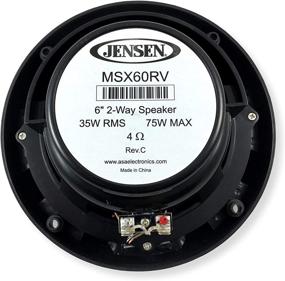 img 1 attached to 🔊 Jensen MSX60RVR Marine Speakers 6.5" Coaxial Speaker: Waterproof & UV Resistant, Ideal for Outdoor Use - Graphite Gray (Pair)