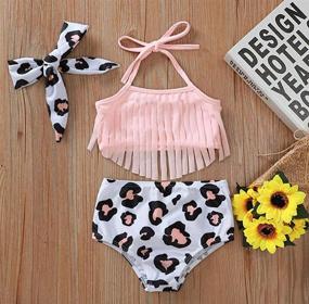 img 3 attached to 🍉 Amberetech 3pcs Toddler Baby Girls Watermelon Bikini Set Swimsuit Beachwear Outfits – Adorable Swimwear for Optimal Style