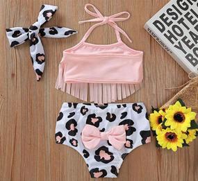 img 2 attached to 🍉 Amberetech 3pcs Toddler Baby Girls Watermelon Bikini Set Swimsuit Beachwear Outfits – Adorable Swimwear for Optimal Style