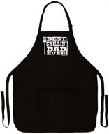 🔥 top-rated grillin' dad apron: funny bbq grilling two pocket apron логотип