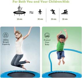 img 3 attached to 🤸 Merax 36-Inch Kids Trampoline: Foldable Bungee Rebounder for Fun & Fitness - Indoor/Outdoor Play & Exercise, Ages 3-10