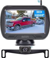 🚚 amtifo w3 truck hd 1080p backup camera wireless with bluetooth and digital signal, supporting addition of 2nd car rear view camera or license plate backup camera, diy grid lines logo