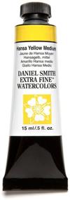 img 1 attached to 🎨 DANIEL SMITH Extra Fine Watercolor: 15ml Paint Tube, Hansa Yellow Medium - High Quality Pigment for Vibrant Artwork