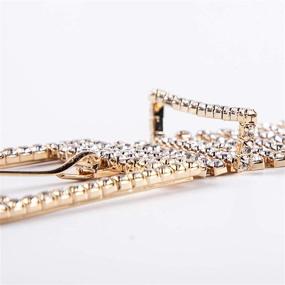 img 1 attached to Sparkling Rhinestone Waistband for Women - Crystal Accessories for Belts