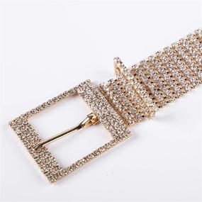 img 2 attached to Sparkling Rhinestone Waistband for Women - Crystal Accessories for Belts