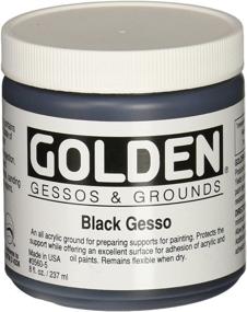 img 2 attached to 🎨 Golden 0003560-5 Acrylic Black Gesso Jar, 8 oz: Premium Quality for Artistic Projects