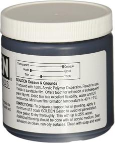 img 1 attached to 🎨 Golden 0003560-5 Acrylic Black Gesso Jar, 8 oz: Premium Quality for Artistic Projects
