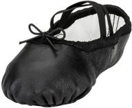 girls' flats ballet dancing shoes - classic leather practice logo