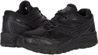 saucony cohesion running black unisex girls' shoes in athletic logo