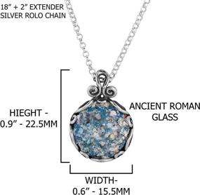 img 2 attached to PZ Paz Creations Roman Glass Pendant Necklace - Sterling Silver .925