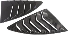 img 2 attached to 🚗 Aishun Dtouch Racing 2 Piece ABS Rear Side Window Vent/Louvers for Scion FR-S/ Subaru BRZ/ Toyota 86 (2013-up) - Carbon Fiber Exterior (631#)