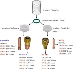 img 2 attached to 🔧 Набор из 30 стаканов из пирексового стекла и прокладок O-рингов для горелки TIG SR WP-17/18/26 и TIG SR WP-9/20