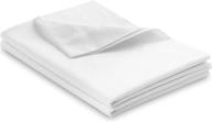 plushy comfort luxury flat sheets - 1 piece in white, 100% egyptian cotton, 800 thread count, king size logo