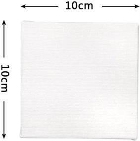img 1 attached to MD Trade 12-Pack Mini Canvas Panels Set for Painting Craft Drawing, 4x4 Inch