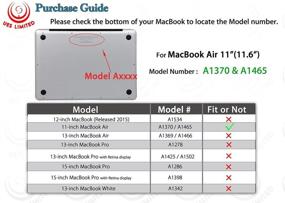 img 3 attached to UESWILL Compatible With Smooth Matte Hard Shell Case Cover For MacBook Air 11 Inch (Model A1370 / A1465)