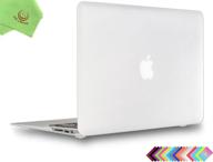 ueswill compatible with smooth matte hard shell case cover for macbook air 11 inch (model a1370 / a1465) logo