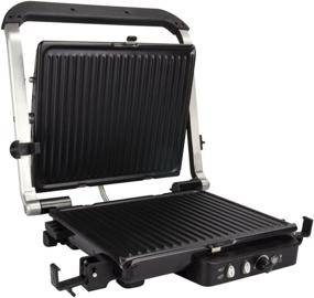 img 1 attached to 🍳 Grundig 1805301U 120 sq.in Electric Home Kitchen Contact Countertop Grill - 12x10 inches