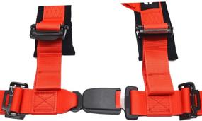 img 2 attached to 🏎️ Spocoro 4 Point Racing Safety Harness - Ultra Soft Shoulder Pads, Red (Pack of 1)