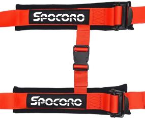 img 3 attached to 🏎️ Spocoro 4 Point Racing Safety Harness - Ultra Soft Shoulder Pads, Red (Pack of 1)