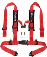 🏎️ spocoro 4 point racing safety harness - ultra soft shoulder pads, red (pack of 1) logo