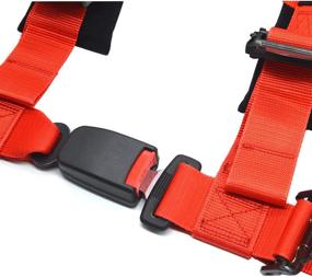 img 1 attached to 🏎️ Spocoro 4 Point Racing Safety Harness - Ultra Soft Shoulder Pads, Red (Pack of 1)