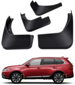 img 4 attached to 🚗 Комплект грязезащитных крыльев для Mitsubishi Outlander 2016-2021 - комплект из 4-х штук для передних и задних колес | Защита от брызг грязи от TOPGRIL