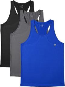 img 4 attached to 🏋️ Muscle Sleeveless Athletic Men's Clothing and Shirts by Runhit Workout