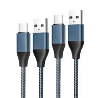 🔌 2-pack 10-ft usb type c charging cable for samsung galaxy tab s6/lite, s4 s3 s5e; tab a 10.1(2019), 8.0(2017), 8.4, 10.5; tab a7 10.4 tablet, galaxy phone s10 s9 s8 plus note 10 9 8 charger cable logo