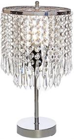 img 4 attached to 💎 Elegant Chrome Living Room Bedside Crystal Table Lamp with Crystal Shade - Perfect for Bedroom, Living Room, Coffee Table, and Bookcase Decor