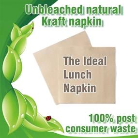 img 3 attached to Environmentally Friendly Recycled Post Consumer Napkins - Compostable Unbleached Eco Lunch Napkins - 50 PCS Disposable Dinner Napkin