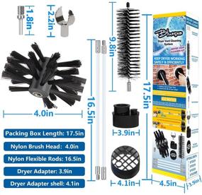 img 3 attached to 🔥 Bluesea 20 Feet Dryer Vent Cleaning Kit with Lint Removal, Extends Up to 20 Feet, Dryer Vent Cleaning System with Vacuum Attachment, Lint Trap Brush, Vacuum Adapter, and Dryer Adapter