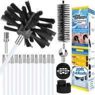 🔥 bluesea 20 feet dryer vent cleaning kit with lint removal, extends up to 20 feet, dryer vent cleaning system with vacuum attachment, lint trap brush, vacuum adapter, and dryer adapter logo