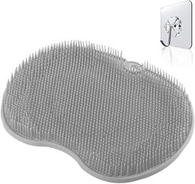 img 4 attached to 🚿 Gray Shower Foot Massager Scrubber - Non Slip Massage Mat with Suction Cups, Enhance Circulation, Alleviate Fatigue & Discomfort