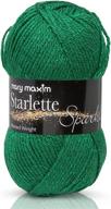 🧶 mary maxim starlette sparkle yarn 'emerald': high-quality 4 medium worsted weight yarn for knit & crochet projects - 196 yards long-lasting 4 ply yarn with 98% acrylic and 2% polyester blend logo