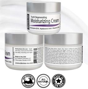 img 1 attached to 🌿 Natural and Organic Anti-Aging Face Moisturizer with Collagen and Hyaluronic Acid - Day and Night Wrinkle Defense Facial Cream for Skin Repair, Protection, and Hydration